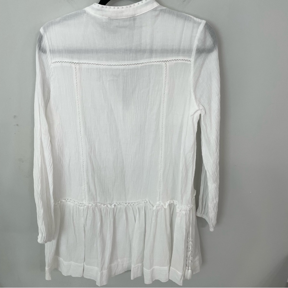 Tuckernuck Pomander Place White Ophelia Coverup Dress Sz Medium Resort Beach 21 - Picture 12 of 15